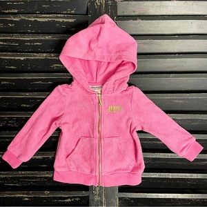 JUICY COUTURE Terry Cloth Full Zip Hooded Jacket